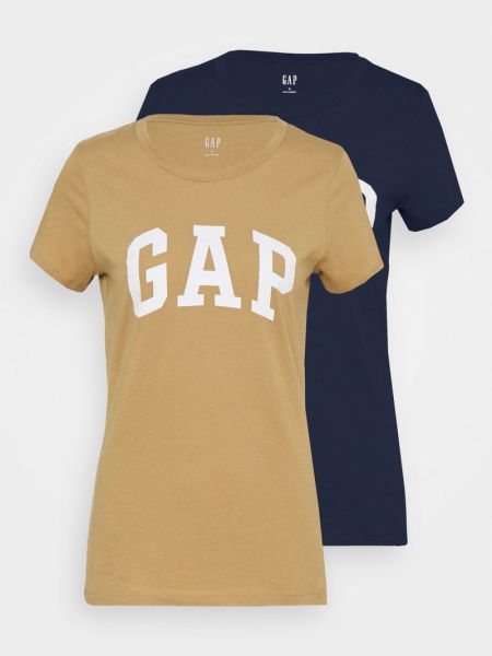 Koszulka z nadrukiem Gap khaki