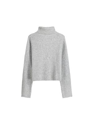 Пуловер Bershka сиво