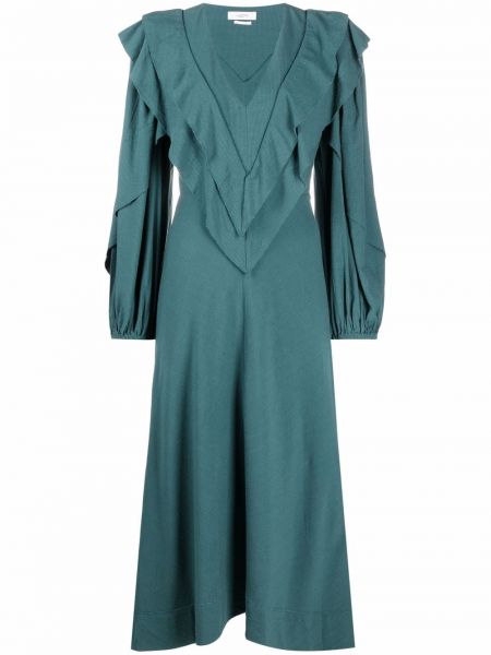 Dlouhé šaty Isabel Marant Etoile zelené
