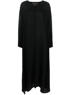 Копринена макси рокля Versace Pre-owned черно