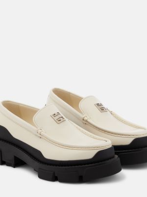 Loafers skórzane Givenchy białe