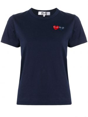 T-shirt ricamato Comme Des Garçons Play blu