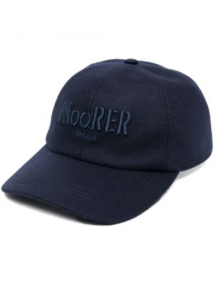 Siuvinėtas kepurė su snapeliu Moorer mėlyna