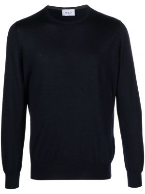 Кашмирен пуловер с кръгло деколте D4.0 синьо
