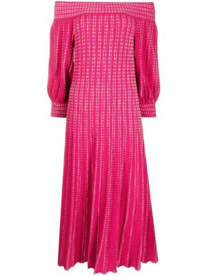 Коктейлна рокля бродирана Antonino Valenti розово