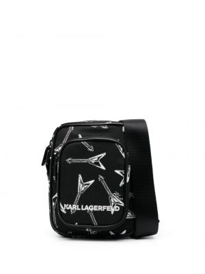 Crossbody torbica s potiskom Karl Lagerfeld