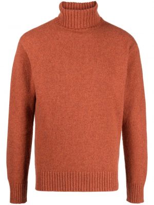Sweter wełniany Universal Works pomarańczowy
