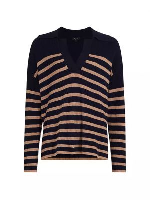 Пуловер с полосками Harris Rails, camel navy stripe
