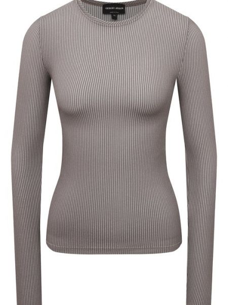 Пуловер из вискозы Giorgio Armani серый