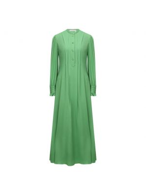 Шелковое платье Chloé, зеленое