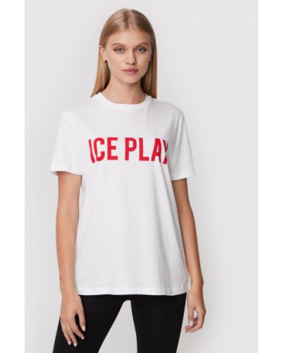 Tricou cu croială lejeră Ice Play alb