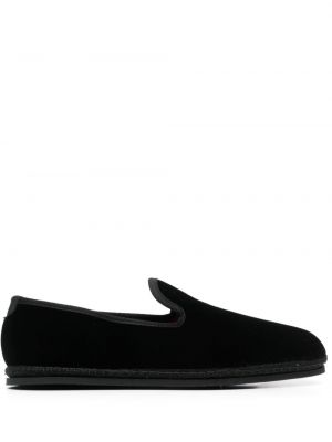 Aksamitne loafers Tom Ford czarne