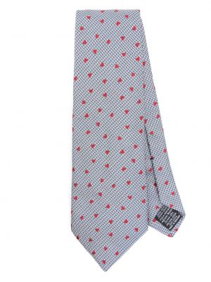 Cravată de mătase din jacard cu motiv cu inimi Paul Smith