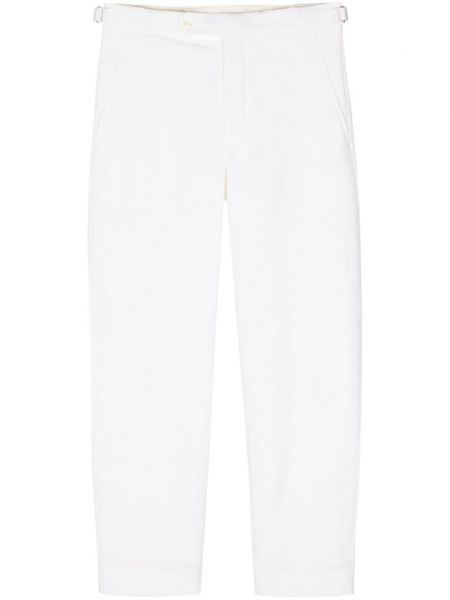 Βαμβακερό παντελόνι με ίσιο πόδι Bode λευκό