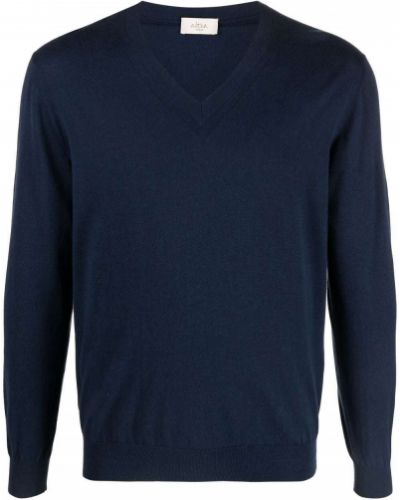 Jersey de punto con escote v de tela jersey Altea azul