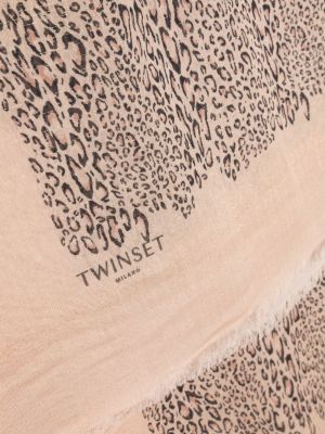 Schal mit print mit leopardenmuster Twinset braun