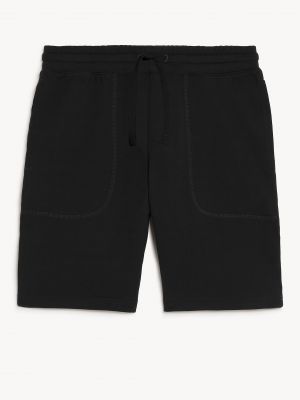 Трикотажные шорты на шнуровке Marks & Spencer черные