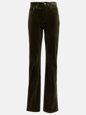 Manšestrové rovné kalhoty s vysokým pasem Polo Ralph Lauren
