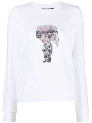 Пуловер Karl Lagerfeld бяло