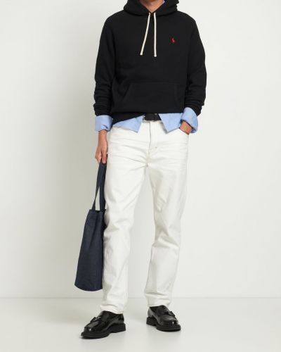 Pamučna hoodie s kapuljačom Polo Ralph Lauren crna
