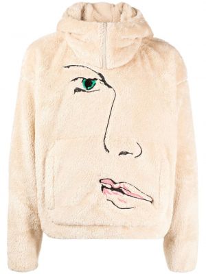 Fleece hoodie mit stickerei Kidsuper