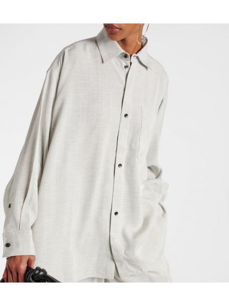 Camisa oversized Jacquemus gris