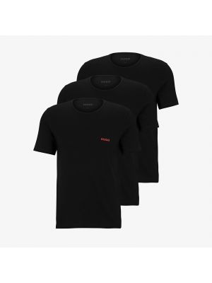 Βαμβακερή μπλούζα Hugo Boss μαύρο