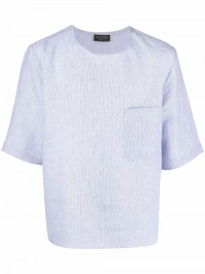 Lininis marškinėliai Dell'oglio mėlyna
