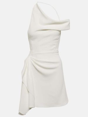 Mini robe asymétrique en crêpe Maticevski blanc