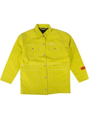 Джинсовая куртка с вышивкой Heron Preston желтая