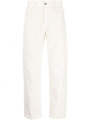 Прав панталон от рипсено кадифе Ymc бяло