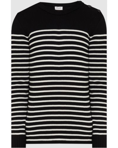 Смугастий светр Saint Laurent чорний