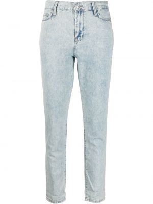 Skinny džíny s oděrkami Frame modré