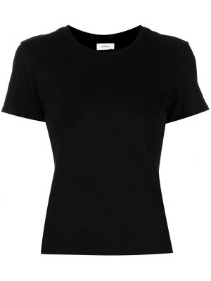 Bavlněné tričko s krátkými rukávy s kulatým výstřihem Sprwmn - černá