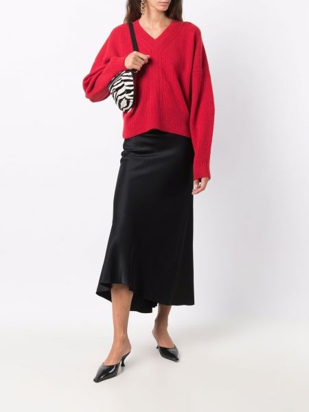 Falda midi ajustada Semicouture negro