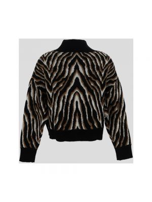 Jersey cuello alto de lana de punto manga larga Erika Cavallini negro