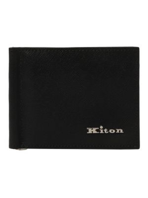Кожаный кошелек Kiton черный