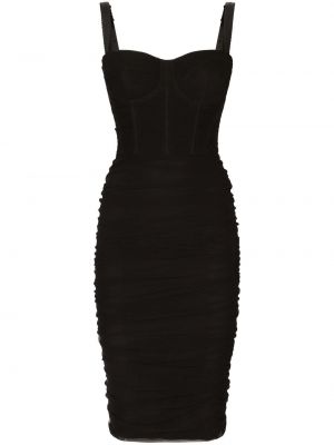 Μίντι φόρεμα Dolce & Gabbana μαύρο