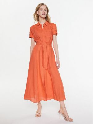 Srajčna obleka Marella oranžna
