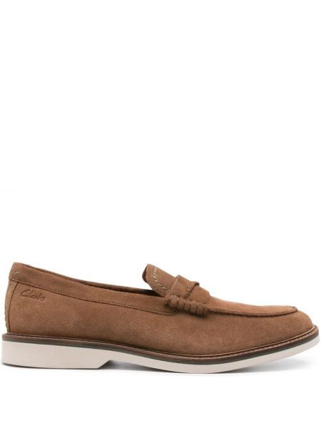 Pantofi loafer din piele de căprioară Clarks maro