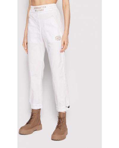 Aeronautica Militare Szövet nadrág 221PA1489DCT2867 Fehér Regular Fit