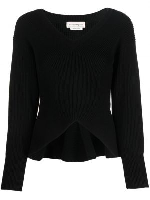 Асиметричен пуловер Alexander Mcqueen черно
