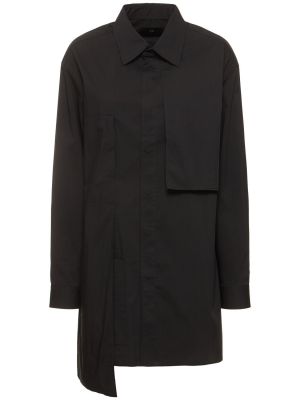 Βαμβακερό πουκάμισο Y-3 μαύρο