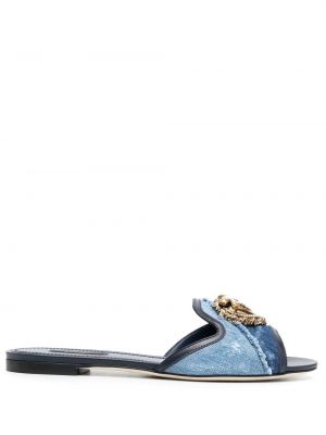 Slip on sandále bez podpätku Dolce & Gabbana