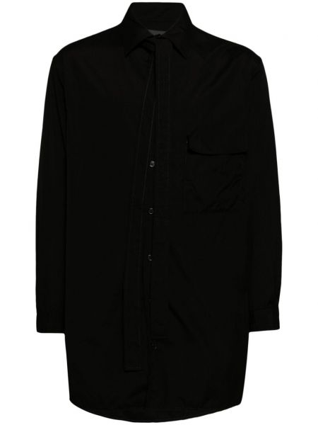 Βαμβακερό πουκάμισο κλασικό Yohji Yamamoto μαύρο