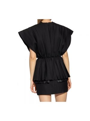 Mini vestido plisado Gucci negro