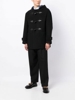 Paltas su gobtuvu Versace juoda