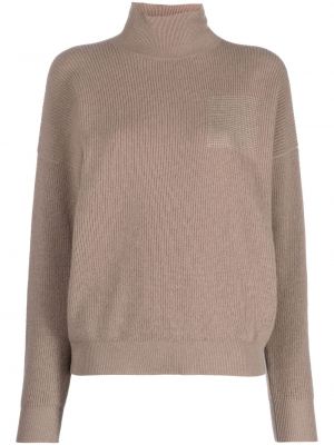 Pull en tricot à col montant Peserico beige