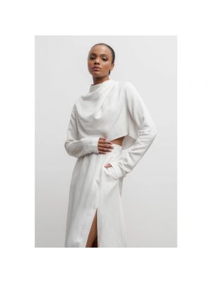 Falda midi de lino Ahlvar Gallery blanco