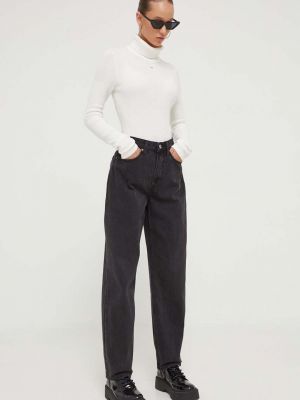 Kurtka jeansowa oversize Abercrombie & Fitch czarna